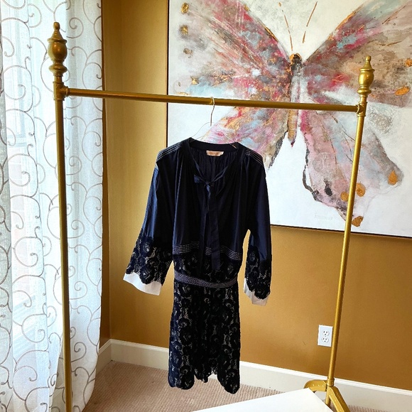 Tory Burch Navy & White Dress - Picture 1 of 6